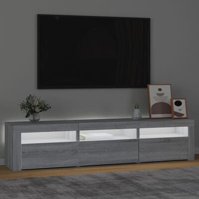 vidaXL Tv-meubel met LED-verlichting 180x35x40 cm grijs sonoma eiken