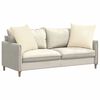 vidaXL Sofa Kussens 2 stuks Cr&egrave;me 80 x 80 cm Cordstof