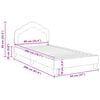 vidaXL Bedframe voor kinderen met hoofdbord Donkergrijs 90 x 200 cm