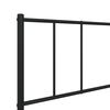 vidaXL Bedframe met hoofd- en voeteneinde metaal zwart 75x190 cm