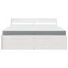 vidaXL Bed met lades en matras massief grenenhout wit 180x200 cm