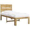 vidaXL Eenpersoonsbed met hoofdbord ROSTOCK Wit 75 x 190 cm