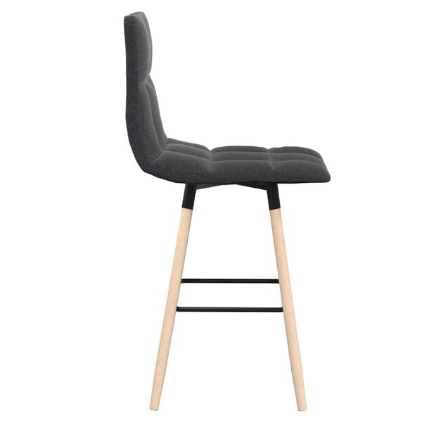 vidaXL Barkruk stof donkergrijs