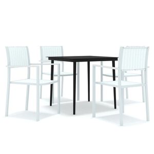 vidaXL 5-delige Tuinset wit