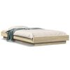 vidaXL Bedframe met LED-verlichting sonoma eikenkleurig 90x190 cm