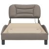 vidaXL Bedframe met LED zonder matras "Hvar" 90x190 cm stof taupe