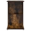 vidaXL Bijzettafel met wiel Gerookt eiken 40 x 35 x 60 cm Bewerkt hout