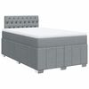 vidaXL Boxspring met matras stof lichtgrijs 120x190 cm