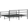 vidaXL Bedframe met hoofd- en voeteneinde&nbsp;metaal zwart 183x213 cm