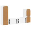 vidaXL Tv-meubelset Wandgemonteerd 4 pcs Wit Bewerkt hout