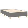 vidaXL Boxspring met matras stof donkergrijs 120x200 cm