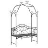 vidaXL Tuinbank Zwart 121 x 48 x 200 cm Staal