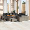 vidaXL Tuin Sofa Set met kussen 13 pcs Grijs poly rattan
