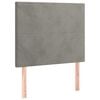 vidaXL Hoofdbord lichtgrijs 100x5x118/128 cm fluweel