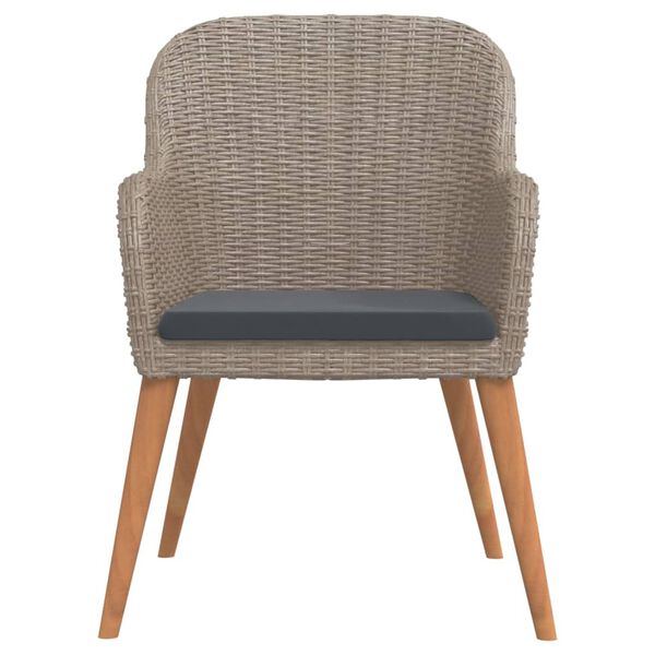 vidaXL 9-delige Tuinset met kussens bruin