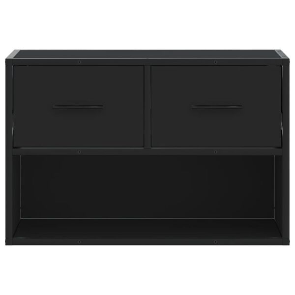 vidaXL Tv-meubel 60x31x39,5 cm bewerkt hout en metaal zwart