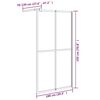 vidaXL Inloopdouchescherm 100x195 cm donker gehard glas
