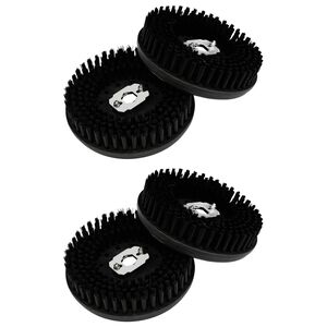 vidaXL Borstelkop voor vloerpolijstmachine 4 st &Oslash; 13 cm Zwart