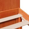 vidaXL Bed met boekenkast zonder matras grenenhout wasbruin 140x190 cm