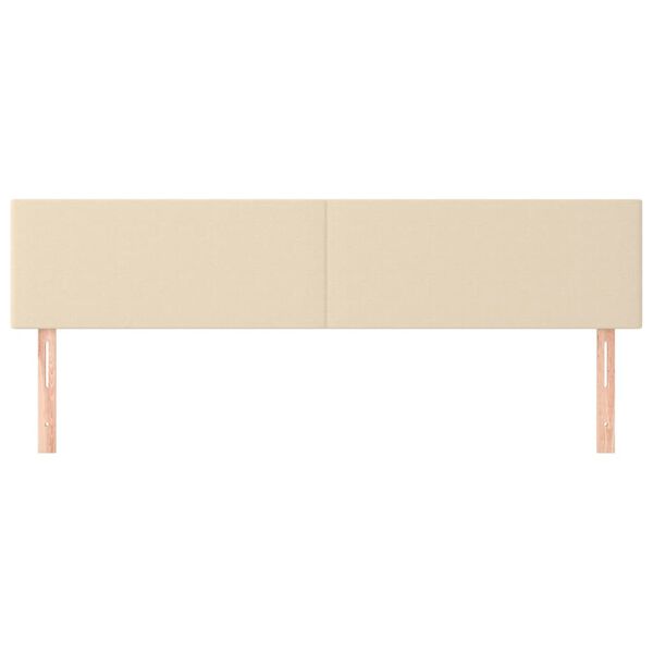 vidaXL Hoofdborden 2 st 90x5x78/88 cm stof cr&egrave;mekleurig