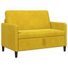 vidaXL Bank met opslag Geel 122 x 78 x 87 cm Polyester