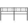 vidaXL Hoofdbord 180 cm metaal zwart