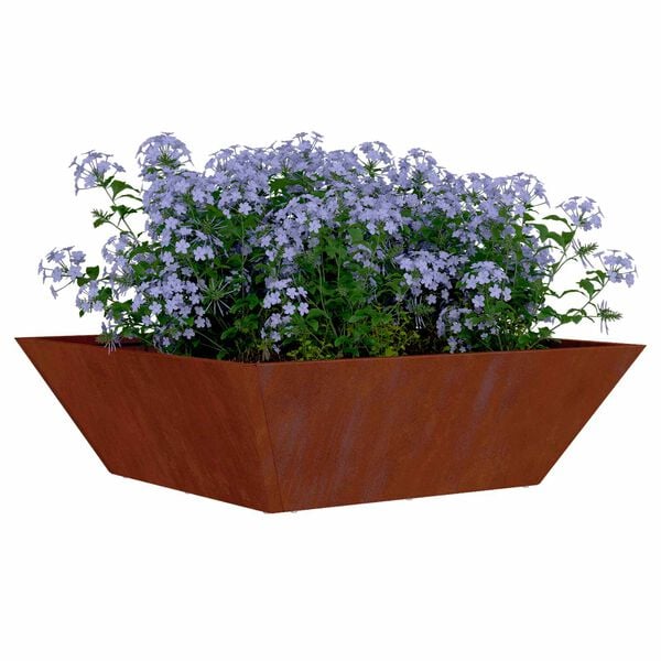 vidaXL Tuin Bloempot 5 pcs Roestig 50 x 50 x 15 cm Cortenstaal