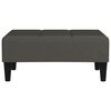 vidaXL Slaapbank 2-zits met 2 kussens voetenbank fluweel donkergrijs