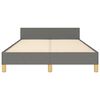 vidaXL Bedframe zonder matras 120x190 cm stof donkergrijs
