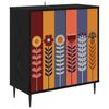 vidaXL Dressoir ESSEN Zwart eiken 69 x 33 x 76 cm Bewerkt hout