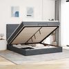 vidaXL Ottoman bed met matrassen 200x200cm fluweel donkergrijs