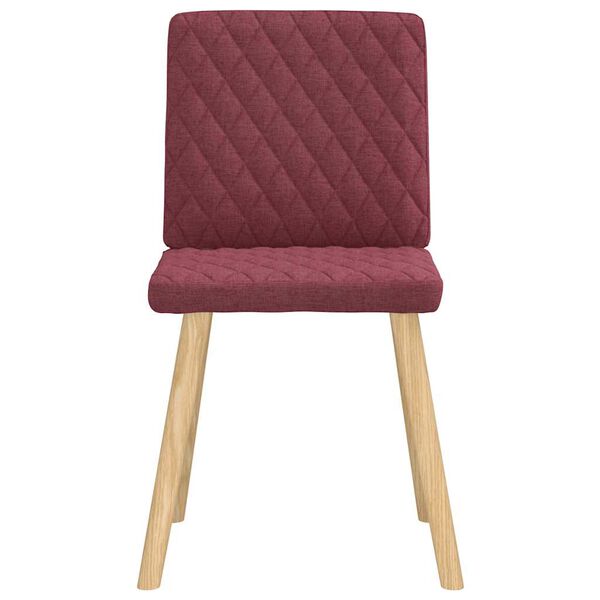 vidaXL Eetkamerstoelen 4 st stof wijnrood
