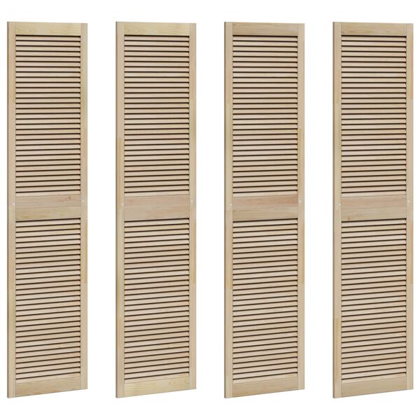 vidaXL Kastdeur 4 pcs Naturel 140.5 x 2 x 59.5 cm Massief grenenhout