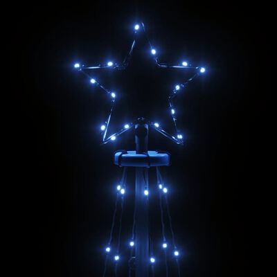 vidaXL Kegelkerstboom 108 LED's 70x180 cm blauw