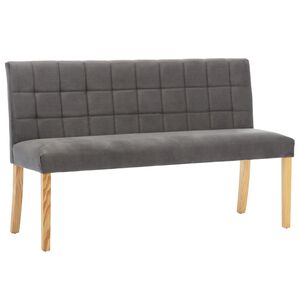 vidaXL Bankje 140 cm fluweel grijs