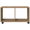 vidaXL Rolkast 72x33x42,5 cm bewerkt hout artisanaal eikenkleurig