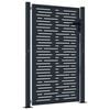 vidaXL Poort 100x150 cm met vierkant staal antracietkleurig