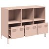 vidaXL Dressoir 101,5x39x73,5 cm koudgewalst staal roze