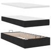 vidaXL Bed met matras 90x200 cm stof zwart