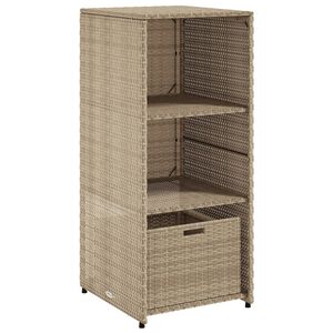 vidaXL Tuinkast 50x55x115 cm poly rattan beige