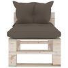 vidaXL 4-delige Loungeset met kussens pallet grenenhout