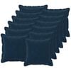 vidaXL Kussensloop 12 st HOUTEN Blauw 40 x 40 cm Microfiber Fleece