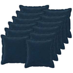 vidaXL Kussensloop 12 st HOUTEN Blauw 40 x 40 cm Microfiber Fleece