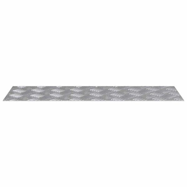 vidaXL Trap Tread Rechthoekig 2 pcs Zilver 75 x 25 cm Aluminium