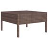 vidaXL 13-delige Loungeset met kussens poly rattan bruin
