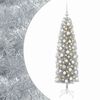 vidaXL Smalle kunstkerstboom met kerstballen 180 cm 300 LED's Warmwit