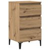 vidaXL Nachtkastje Artisan Eiken 45 x 35 x 44 cm Bewerkt hout