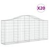 vidaXL Schanskorven 20 st gewelfd 200x30x80/100 cm ijzer
