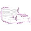 vidaXL Ottoman bed met matrassen 180x200cm stof taupe