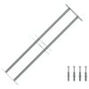 vidaXL Raammazen 700-1050 mm Gegalvaniseerd staal Zilverkleurig